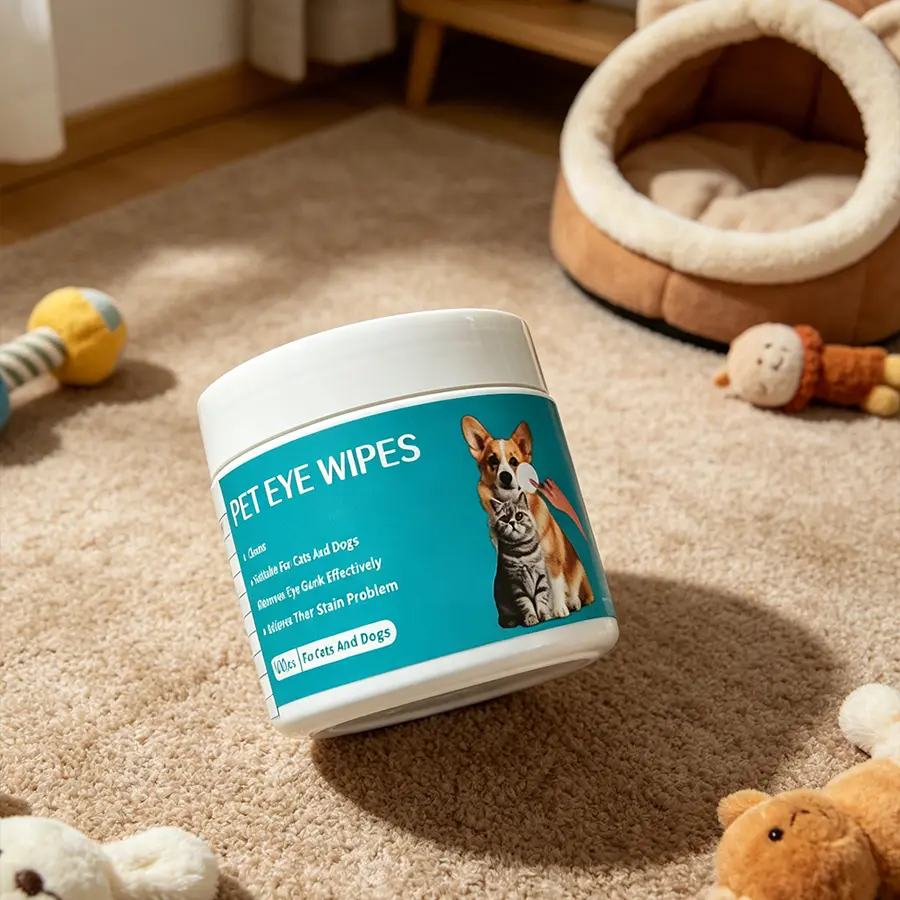 Pet Eye Cleaning Wipes 100 Count Unscented 5x5cm Pads for Dogs Cats Puppies and Kittens