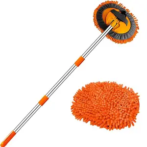 Car Wash Mop, Retractable Long Handle Car Wash Brush, Microfiber Sponge Duster, Car Detailing Accessories, Cleaning Tool, Car Wash Accessories, Car Cleaning Supplies, Car Detailing Tools