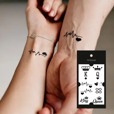 Couples Tattoos P and K TikTok Shop