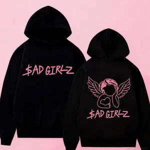 Youth and Adult Junior H x Anti Social Club Hoodie, Sad Girlz Collection, Double-sided Graphic Sweatshirt - Soft Fleece Lining - Unisex Streetwear - Casual Wear
