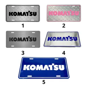 Print Komatsu License Plate Kumatsu Front Auto Tag Truck Tag Car Accessory, License Plate, Vehicle Decor