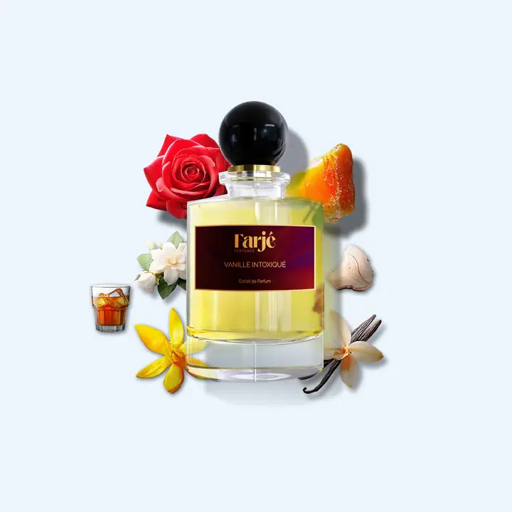 Farje Perfumes – Vanille Intoxique Extrait De Parfum Unisex 100ml – Finest Niche Quality Ingredients – Warm Vanilla Amber Fragrance with Incense, Rose and Benzoin – Rich, Creamy and Long Lasting