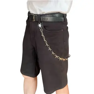 Spiked Pants Chain for Men Women,Jeans Chain,Keys Chain,Biker Wallet Chain,Streetwear Punk Hip Hop Unisex Style