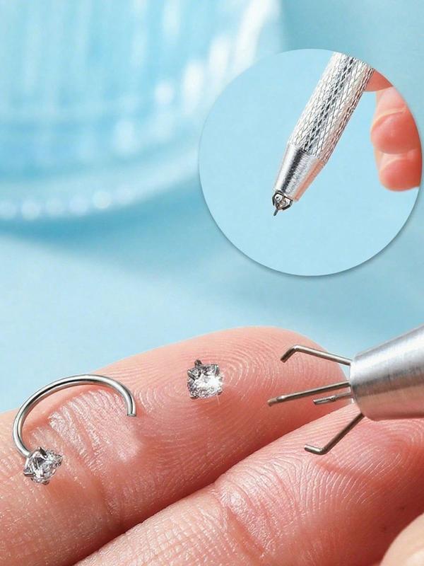 Stainless Steel Horseshoe Nose Ring, Cubic Zirconia U-Push Septum, 18g Cartilage Earring, Unisex Piercing Jewelry, Body Piercing Jewelry, Durable Hypoallergenic