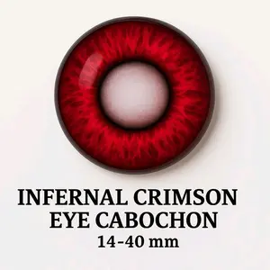 Infernal Crimson Eye  - Glass Cabochon 14mm - 50mm