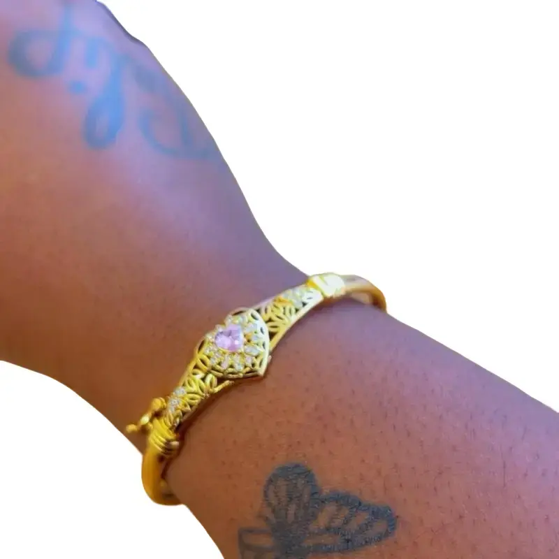 Princess Pink Bracelet - Elegant Design with Decorative Elements and Colorful Detailing
