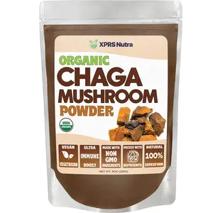 Pure Organic Chaga Mushroom Powder Supplement Edible