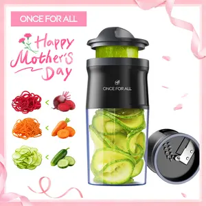 【ONCE FOR ALL】Multifunctional Vegetable Slicer & Shredder veggiesnacks,Adjustable Modes, Easy to Disassemble and Clean. Multi-Functional Rotary Cheese Vegetable Cutter Set
