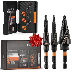 Unibit 3- High-Speed Steel Step Drill Bit Set - for Stainless Steel, Aluminium,