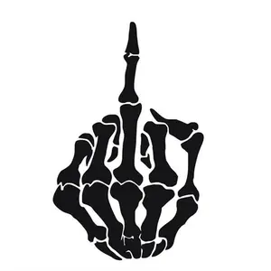 Skeleton Finger Car Decal Reflective Vinyl Sticker for Cars Laptops and More Durable Weatherproof Easy to Apply Unique Design International Warranty