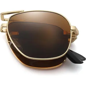 Classic Polarized Folding Compact Pocket Sunglasses With Care