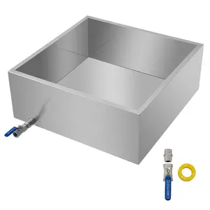 VEVOR Maple Syrup Evaporator Pan 24x24x9.5 Inch Stainless Steel Maple Syrup Boiling Pan with Valve