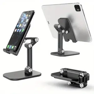 Three Sections Foldable Desk Mobile Phone Holder Stand For iPhone iPad Tablet Flexible Table Desktop Adjustable Cell Smart