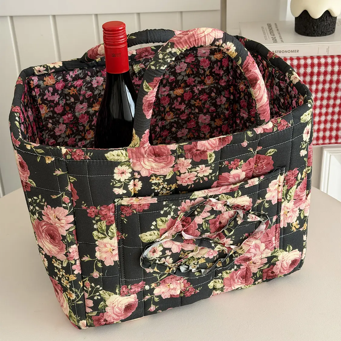 Large Flower [Storage Basket] (Night Peony)