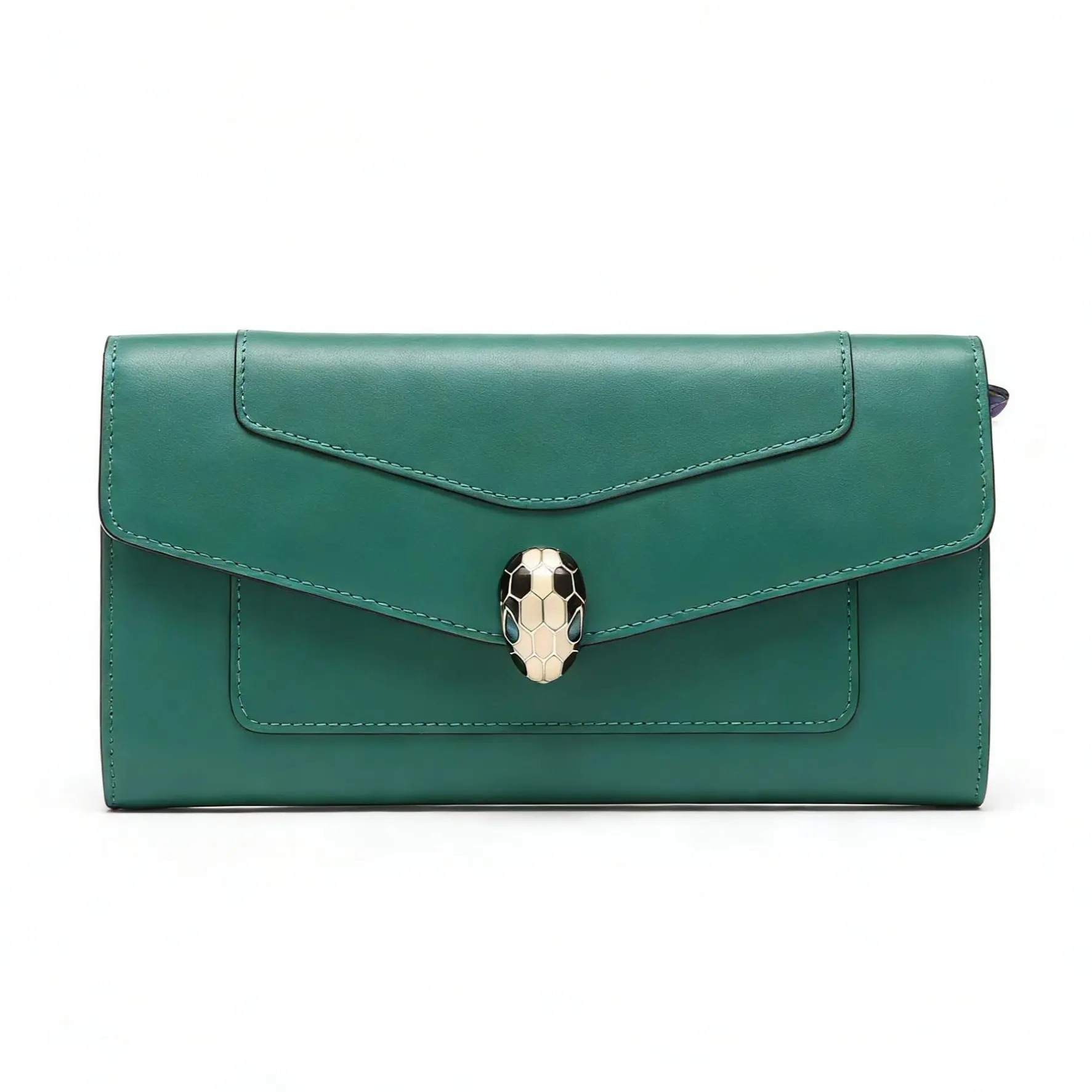 Pre-owned Bvlgari Green Long Wallet Everyday Use, Not Specified Audience, Precise Dimensions 19.5*3*10cm, 2 Model Numbers th260301053 th260301054, No, Two Model Numbers