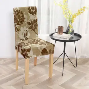 2/4/6pcs Classical and Exquisite Floral Printed Chair Covers, Dining Chair Slipcover, Dining Chair Cover, Easy to Install, Removable Washable Slipcovers, Perfectly Fit Chairs. Ideal for Home, Kitchen, Living Room, Daily Use and Festival Decoration.