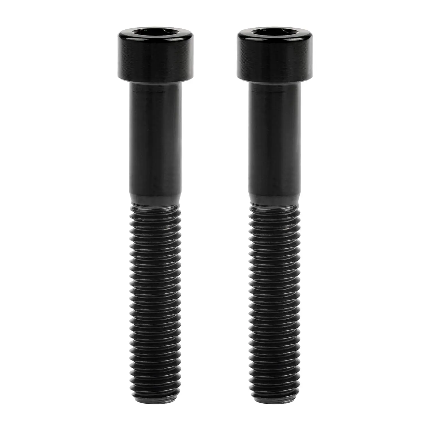 Titanium M7x40 43mm 1.0mm Pitch Allen Hex Socket Head Bolt Screw Pack of 2 (Black, M7x43mm)