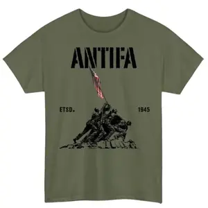 Antifa Estd 1945 T-Shirt, Patriotic Anti-Fascist Pro-Democracy Tee, Liberal Protest Resist Shirt, Equality Activist Top, Freedom Graphic Unisex T-Shirt