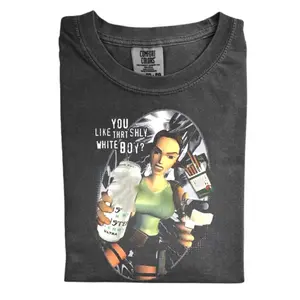 Vintage Lara Croft Comfort Color T-Shirt, Retro Tomb Raider Inspired Graphic Tee, Y2K Gamer Girl Shirt,  Gift for Women, Crew Neck T-shirt, Trending T-shirt