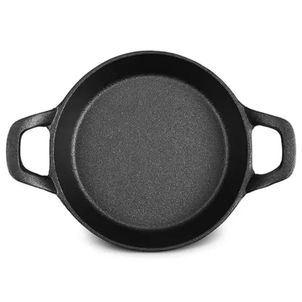 Mini Cast Iron Skillets 6.3 x 6.3 x 1.5 Inch Cast Iron Pan Small Ramekin Set Black Casserole Dish Cookware Oven Safe Mini Skillets for Kitchen Indoor Outdoor Picnic (1 Pack)