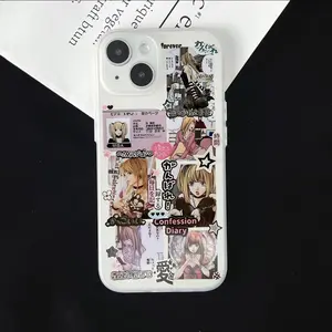 Death Note Anime Style Fashion Trendy Girl Phone Case Suitable for iPhone 17 Air 16 16e 15 14 13 12 11 Pro Max X XR XSMAX 8 7 e Plus Semi-Transparent Matte Texture Back Cover Simple Ins-Style Creative Personality