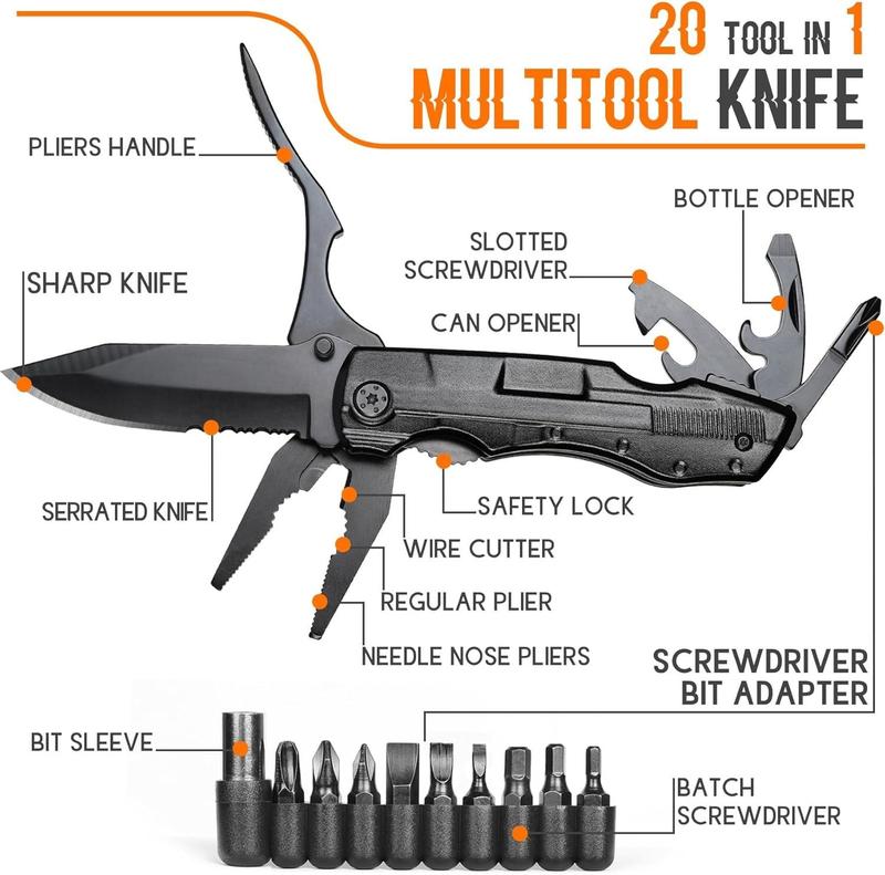 AWEE Men's Gift, Gifts for Men Him Dad, Pocket Multitool tool, Christmas Stocking Stuffers for Men, Anniversary Birthday Gifts for Husband, Boyfriend, Guy, Groomsmen, Fathers Day, Gadget for Hiking, Camping, Outdoor