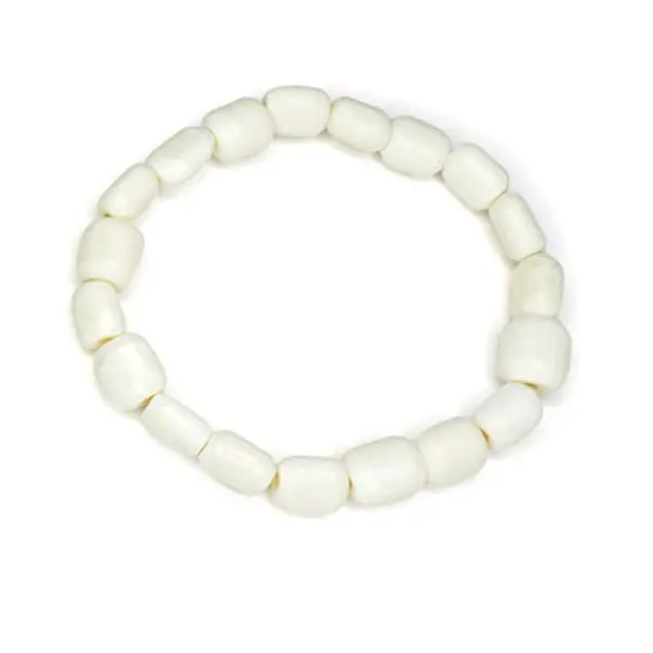 African White Bone Bead Bracelet  - Kenya Bone Bead Bracelet