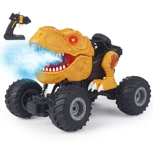 Dinosaur Remote Control Car Toy with Mist Effect, Realistic Sound & LED Lights, Perfect Gift for Dino Enthusiasts, Unisex Design
