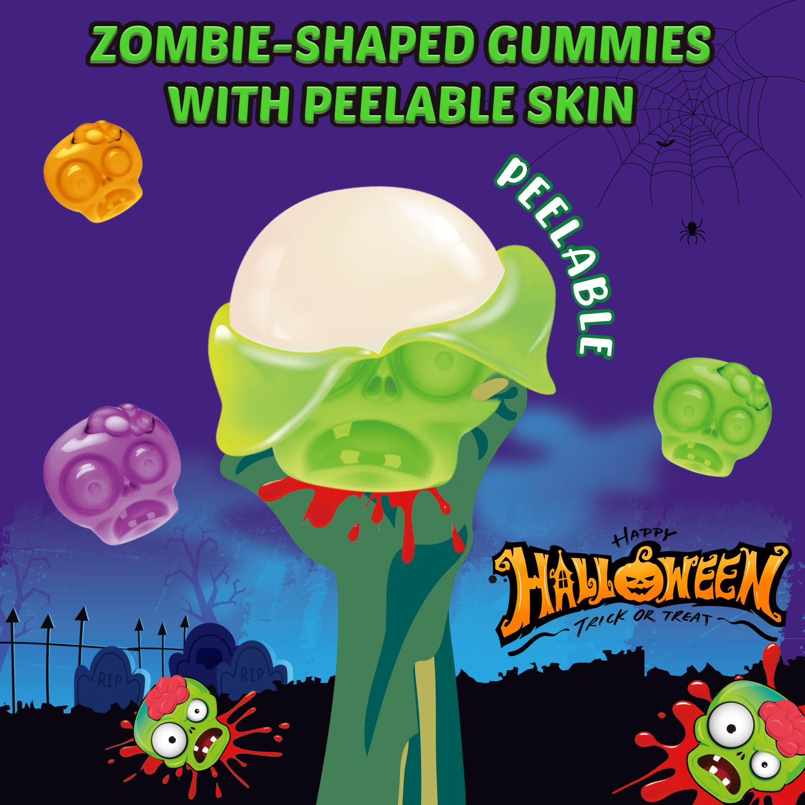 AMOS Halloween Gummy Candy Trio, 3 x 240g Boxes, 4D Burst Eyeballs Center-Filled Gummies, Peelerz Zombie & Body Parts, Party Treats, 720g Total, Gift Pack! AMOS Halloween Gummy Candy Trio, 3 x 240g Boxes, 4D Burst Eyeballs Center-Filled Gummies, Peelerz Zombie & Body Parts, Party Treats, 720g Total, Gift Pack!