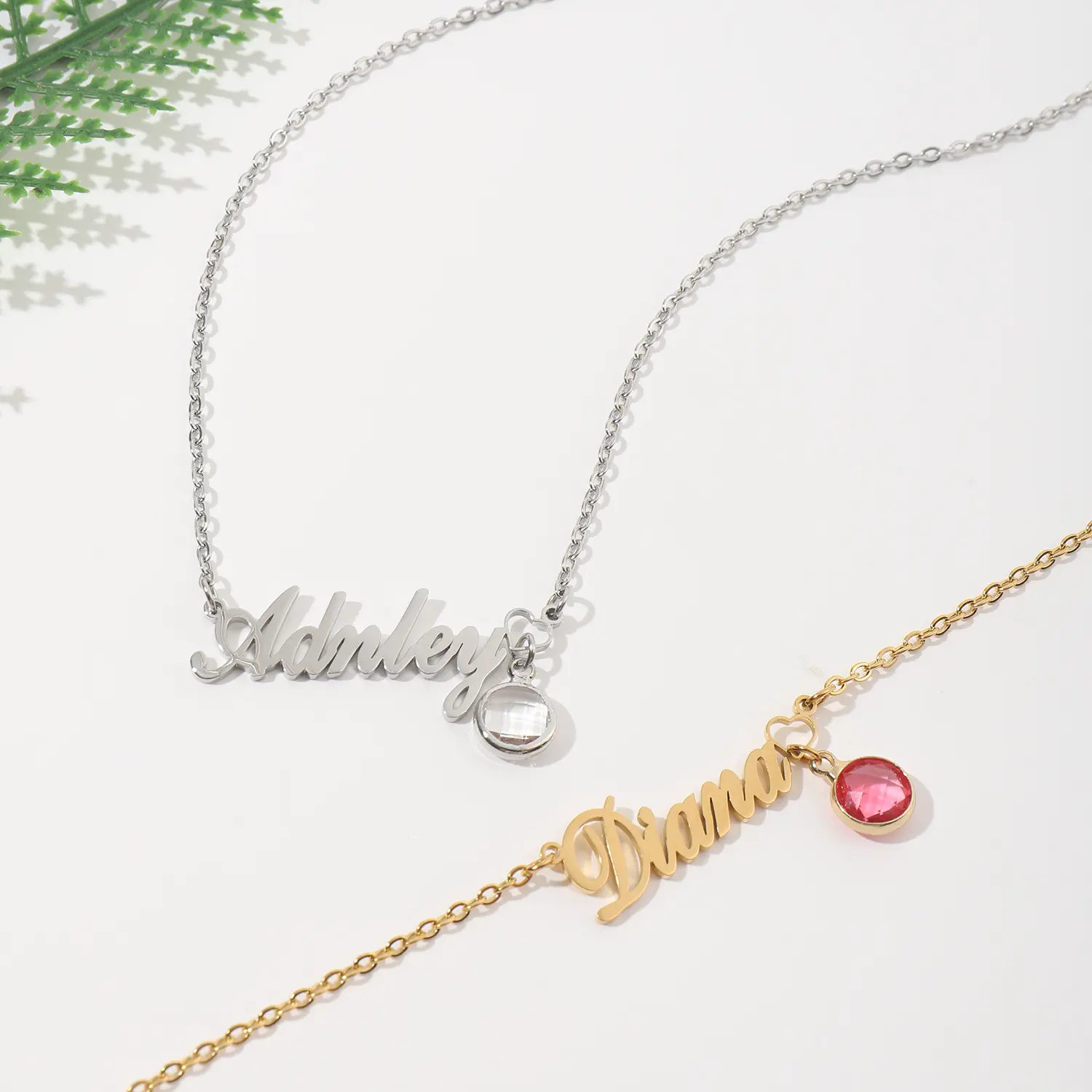Personalized Heart Necklace for Women, Dainty Silver-Tone Stainless Steel Pendant, Casual Custom Name Jewelry, Birthstone Gift