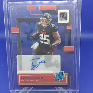 Donruss 2022 Rated Rookie Clear Tyler Allgier Auto Atlanta Falcons Football Card