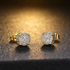 2 PCS Moissanite Cylinder Earrings With Screw Back 8mm 3 Carat S925 Sterling Silver Made For You, Wedding, Birthday, Anniversary, New Year Gift, Mother's Day Gift, Hip Hop Pretty Studs tarnish-free trendy retro