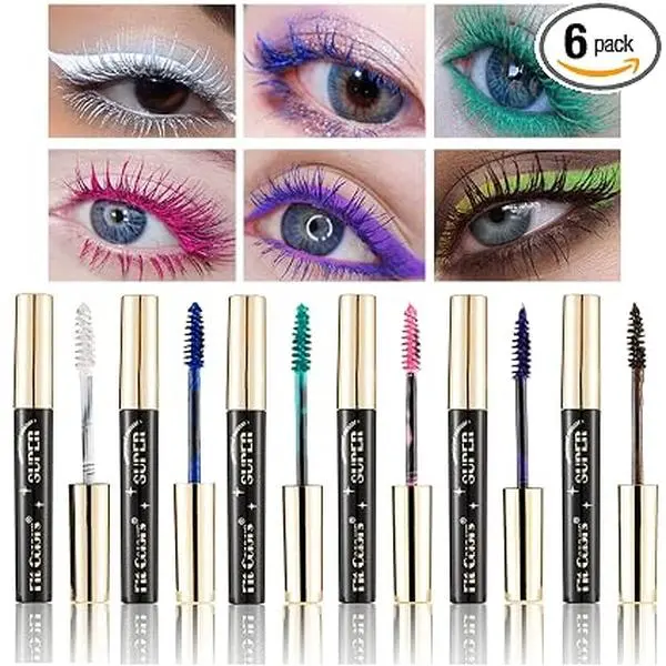 6 Pcs Colored Mascara Set (B, 6 Pcs)