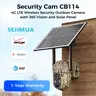 4G LTE Solar-Powered Security Surveillance Camera CB114S- 2K HD Live View 360° Coverage No WiFi Remote APP Access Weatherproof Motion Detection Night Vision Built-in 4G Data Card 4G Data Need Activation