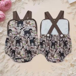 Young Summer Cute Clothes little infant Baby Boy Strap Sibling Southern Camo Hunting Bubble Rompers kids f shion clothing comfortable casual wear