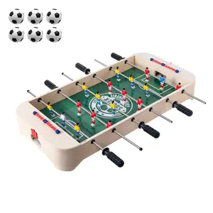 Wooden Tabletop Foosball Set - Classic Indoor Soccer Game for Kids & Adults, Perfect for Birthday/Holiday Gifts