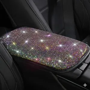 Crystal Car Armrest Covers Set: Non-Slip, Scratch-Resistant, Sparkling Dash Decor. Perfect Interior Upgrade for Women Drivers. Durable & Stylish Accessories, Car Interior Accessory
