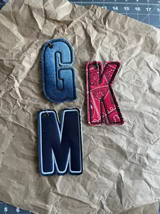 🗝️ Oversized Letter Embroidered Bag Charm