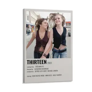 Thirteen Movie Poster on Canvas, Ideal for Bedroom, Office Room Decor, Bringing A Thoughtful Gift Option. Poster Canvas Wall Art For Bedroom Decor Bar Office Room Decor Gift
