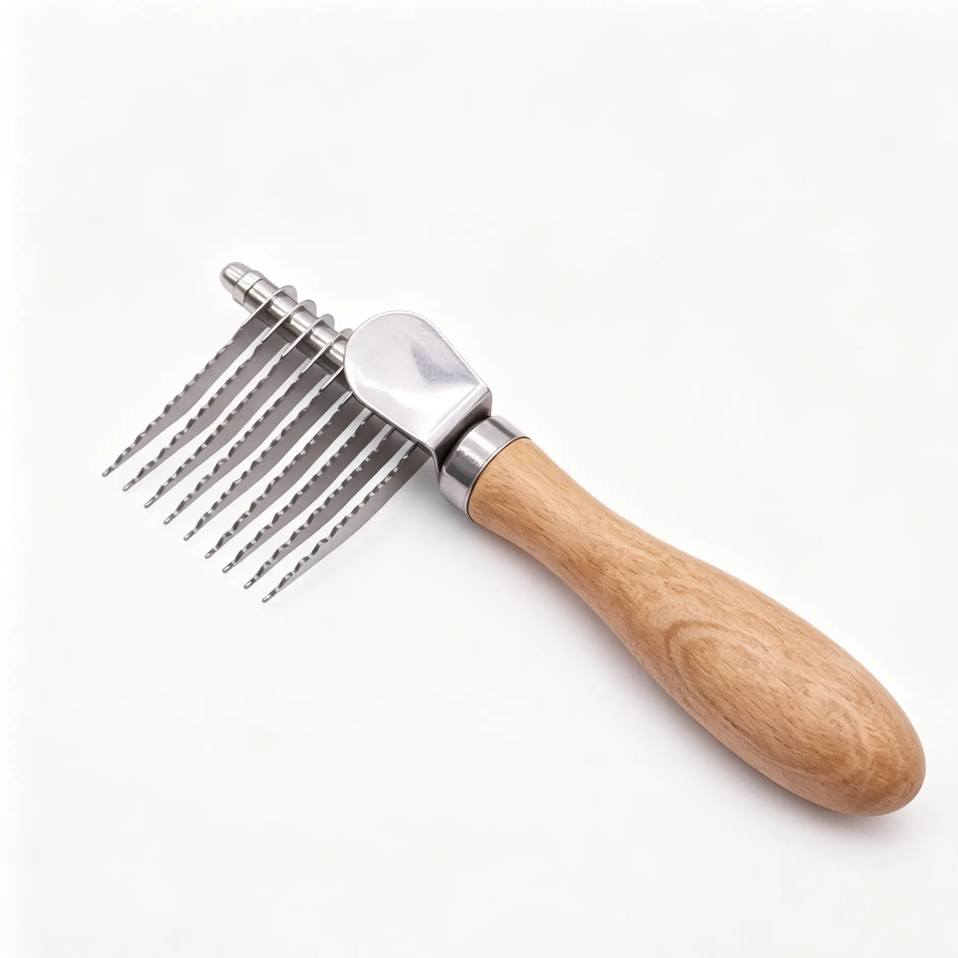 Professional Dog & Cat Stainless Steel Dematting-Undercoat Deshedding Brush - Double-Sided Detangling Tool with Rounded Edges, Safe for All Coat Types, Removes Matted Fur, Boosts Blood Circulation (Doodles)