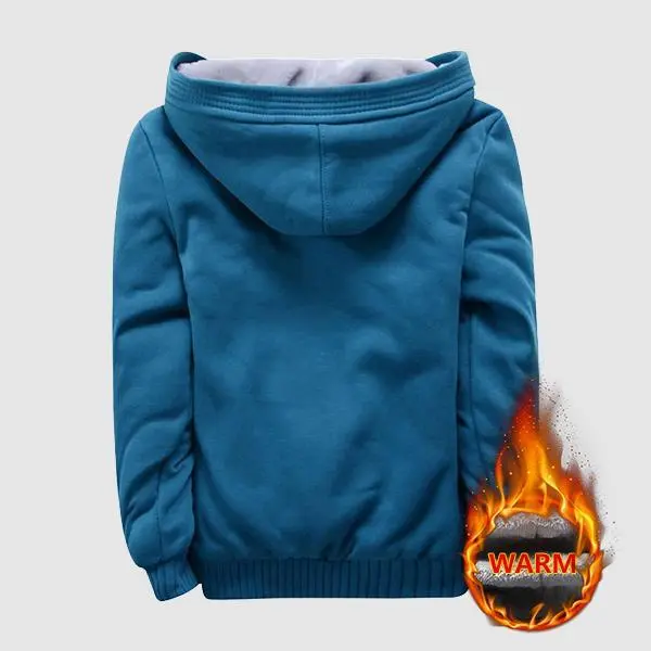 Men's Warm Fleece Hooded Jacket Thick Zip-Up Coat for Autumn and Winter thermal fleece with Adjustable Drawstrings and Pockets Customized Menswear Tops Casual Plain jackets zip jackets hoodie mens Men's Warm Fleece Hooded Jacket Thick Zip-Up Coat for Autumn and Winter thermal fleece with Adjustable Drawstrings and Pockets Customized Menswear Tops Casual Plain jackets zip jackets hoodie mens