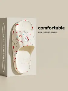 Cartoon Puppy Print Slippers, Comfortable Indoor Casual Shoes, Cute and Versatile, Perfect Gift Idea, Creative Design, All Seasons