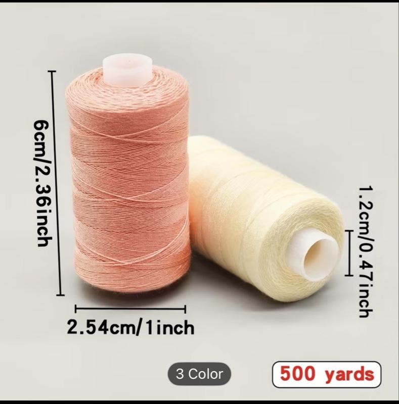 1 Pack of 12 Rolls, Single Roll of 500 Yards, Large Size Sewing Thread, Household Sewing Machine Thread, 402 Polyester Mending Thread