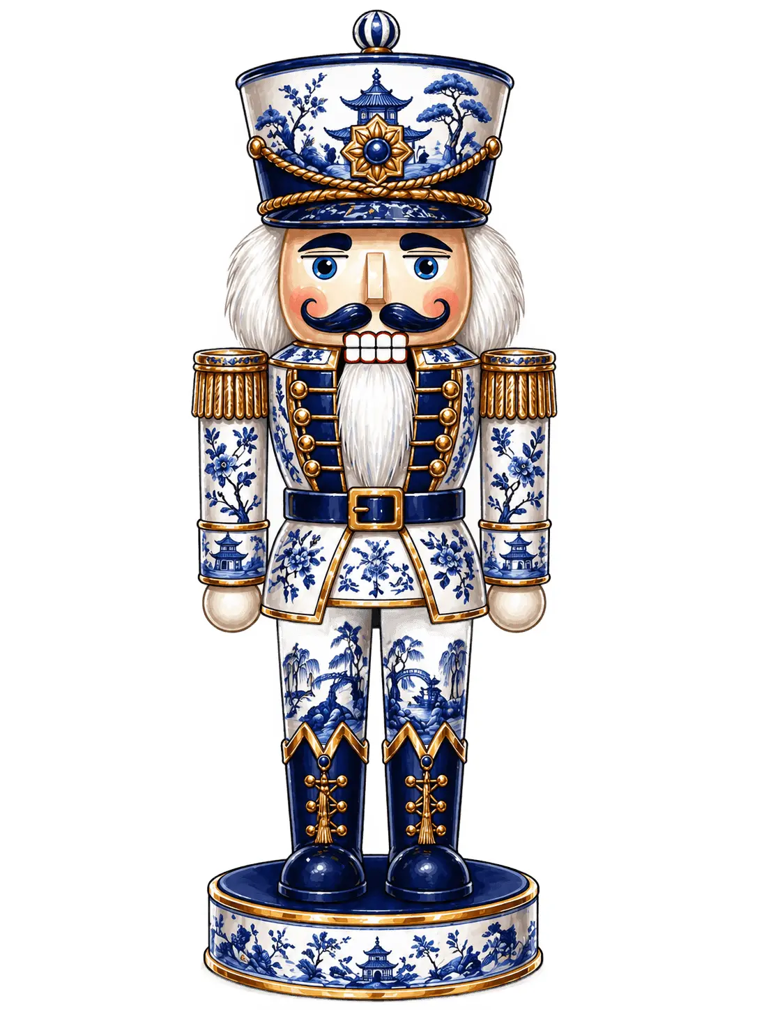 Blue Nutcracker Sign, MF-W-0021-DH-32, 32" Door Hanger
