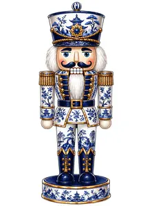 Blue Nutcracker Sign, MF-W-0021-DH-32, 32" Door Hanger