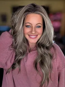 AISOM Jemma Hazelnut Long Body Wave Free Part Lace Front Wig with Scandinavian Hairline Glueless Wig 24"Low Density Heat Friendly Synthetic Hair Wig