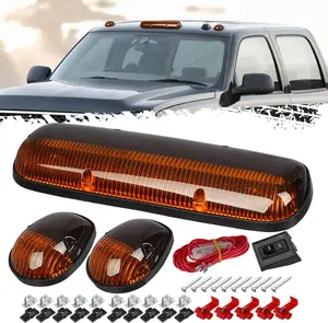 Partsam Amber Cab Marker Roof Running Light for Silverado/Sierra Tucks 3PCS