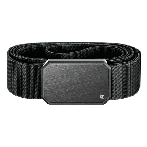 Groove Life Groove Belt, Men's Magnetic Stretch Belt, Adjustable Fit & Durable for Work, Everyday Carry & Casual Wear, Gun Metal / Black