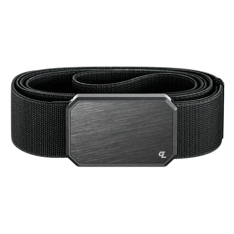 Groove Life Groove Belt, Men's Magnetic Stretch Belt, Adjustable Fit & Durable for Work, Everyday Carry & Casual Wear, Gun Metal / Black