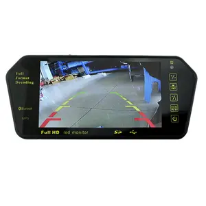 7'' TFT LCD Car Rear View HD USB MP5 player Bluetooth Mirror Monitor Solid FM/USB/TF HD LCD TFT Display For Backup Camera Navigator